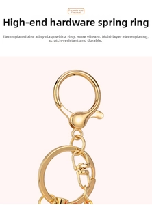 Detailed view of high-quality electroplated zinc alloy spring clasp and key ring component