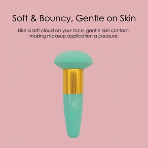 Mushroom Head Makeup Sponge Brush With Handle Latex Umbrella Shape Foundation Blender For Wet Dry Use Portable Beauty Tool