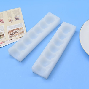 Set of two geometric 6-cavity silicone molds for DIY candles and aromatherapy plaster