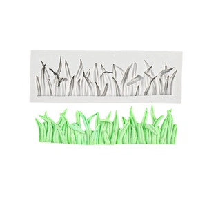 Grass pattern silicone fondant mold for DIY cake decorating and grass texture baking tools