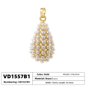 Detailed specs of teardrop pearl pendant in gold brass measuring 16mm by 35.5mm