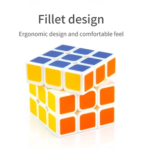 Detail showing the fillet design and ergonomic rounded corners of the 3x3 speed cube