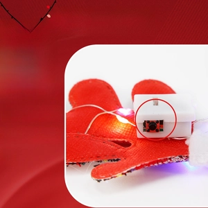 Détail du boîtier LED pour serre-tête de Noël avec interrupteur à trois modes