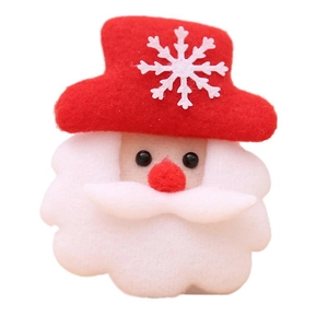 Luminous Santa Claus brooch made of felt for Christmas gifts and festive party decorations