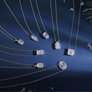 Parure de Bijoux Exquise en Argent Sterling 925 avec Zirconia Collier avec Pendentif Nœud Géométrique Boucles d'Oreilles Bague pour Femme Cadeau de Mariage