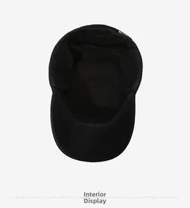 Inside view of men's winter cadet cap with foldable ear flaps and fleece lining