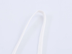 Macro detail of high-elastic white fabric texture and durable woven structure