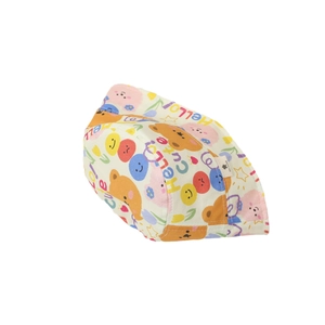 Kids cotton bucket hat with colorful cartoon bears and star patterns for sun protection
