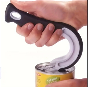 Manual multifunctional bottle and can opener with ergonomic handle for easy opening
