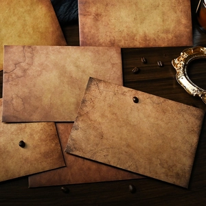 Retro Kraftpapier Briefpapier-Set mit altem Karten- und Kompassdesign zum Schreiben