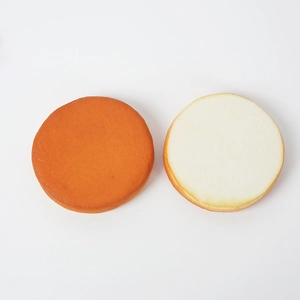 Realistic PU faux burger buns and bread slices for DIY craft and sensory toy models