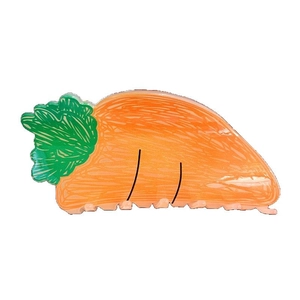 Grande pince à cheveux mignonne en forme de carotte orange pour femme style féerique