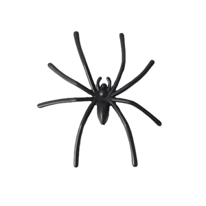 Black plastic spider decoration for Halloween, realistic small props for ghost festival