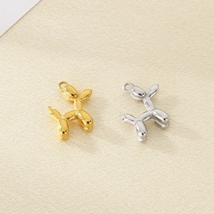 Détails des pendentifs chien ballon dorés et argentés pour la création de bijoux