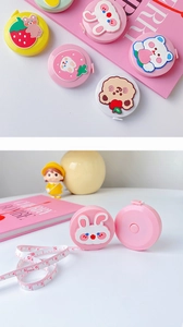Detail of cute 1.5m cartoon retractable soft tape measure with various animal designs