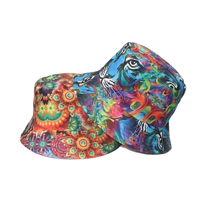 Unisex Polyester Wendbar Fischerhut Bunter Mandala Tigerkopf Graffiti Druck Sonnenschutz Streetwear Lässig
