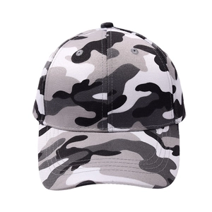 Gorra de béisbol de camuflaje clásica en gris y blanco para deportes y protección