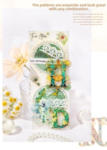 Baroque style PET stickers featuring decorative letters H and D for creative journaling