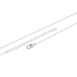 Classic 925 sterling silver pig nose link necklace with adjustable lobster clasp closure