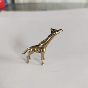Miniature bronze giraffe statue figurine for succulent bonsai and fairy garden decor