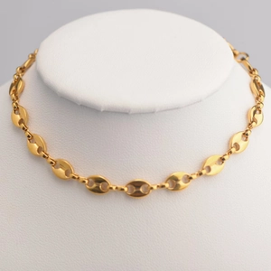 Fashion Titanium Steel Mariner Link Chain Bracelet For Women Gold Plated Coffee Bean Pig Nose Clasp Hip Hop Jewelry Adjustable Hand Chain