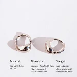 Boucles d'oreilles créoles gouttes en argent poli pour femme au design minimaliste