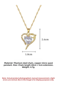 Macro shot of titanium steel heart necklace showing 2.6cm pendant dimensions and weight