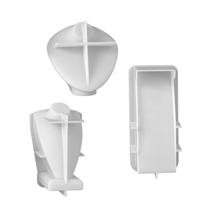 3pcs human torso silicone mold set for DIY epoxy resin and plaster jewelry necklace stand