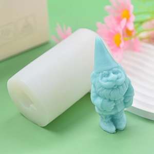 DIY silicone gnome mold for making Santa candles and aromatherapy crafts in 3D shape