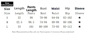 Detailed size chart for the summer strapless tube top and high waist skirt set in centimeters