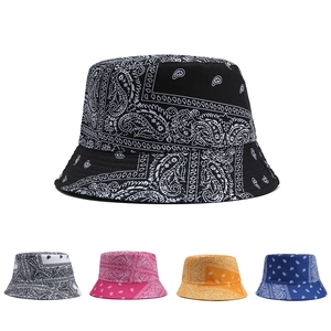 Cappello Da Pescatore Reversibile In Cotone Con Stampa Paisley Bandana Protezione Solare Outdoor Casual Streetwear Unisex Moda