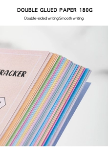 Macro view of 180g colorful double glued paper showing smooth texture and thick edges