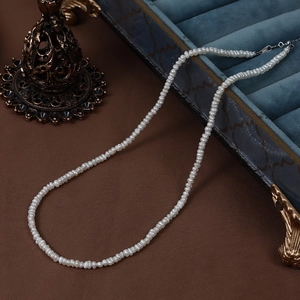 French Irregular Natural Freshwater Pearl Necklace With S925 Sterling Silver Adjustable Clasp Small Rice Bead Choker For Women