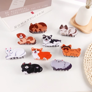 Cute Cartoon Animal Shape Hair Claw Clip High Ponytail Shark Clip Acetate Decorative Novelty For Women