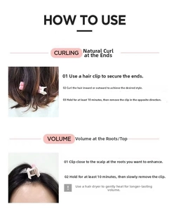 Guide on using hair root clips for volume and curling with step-by-step instructions