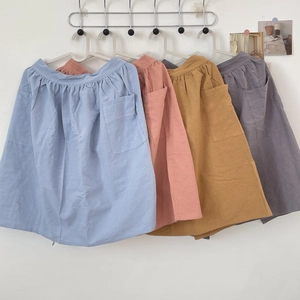 Pure Cotton Half Body Apron With Pockets Adjustable Waistband Solid Color For Kitchen Cooking Home Cleaning Adults