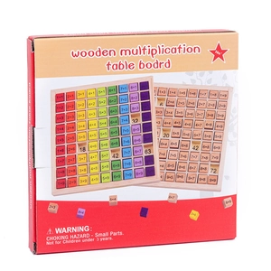 Educational wooden multiplication table board toy set for early learning toddlers