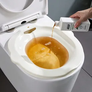 Bassin de siège blanc à bord ondulé pour toilettes, cuve de soin post-partum idéale