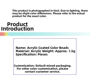 Detailed specification chart for acrylic AB colorful round beads for DIY jewelry making