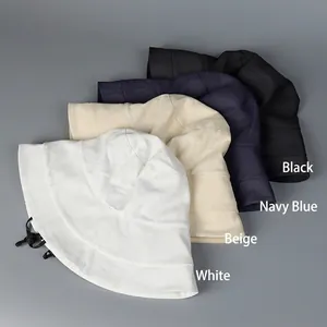 UPF50+ sun protection fisherman hats in black, navy, beige and white with wide brims