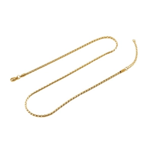 18K gold plated stainless steel S-link snake chain necklace with lobster clasp