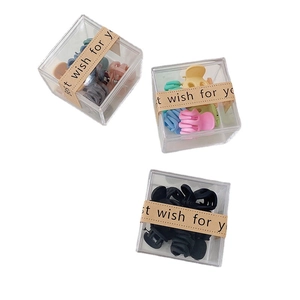 Lot de mini pinces à cheveux mates pour enfants aux tons Morandi et colorés en boîtes