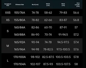 Detailed sizing chart for women's faux fur vest with precise EU and China measurements