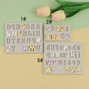 Alphabet Number Silicone Molds Food Grade For Fondant Cake Chocolate DIY Baking Crafting Uppercase Lowercase Letters
