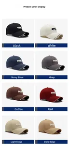 Collage showing 8 colors of embroidered baseball caps with emi SUPERIOR lettering details