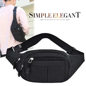Men Casual Waist Bag Oxford Cloth Lightweight Chest Pack For Travel Sports Crossbody Multifunctional Fanny Pack