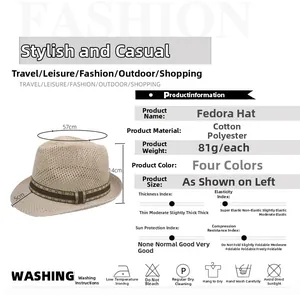 Detail of hollow knit fedora with dimensions 57cm circumference and 14cm height