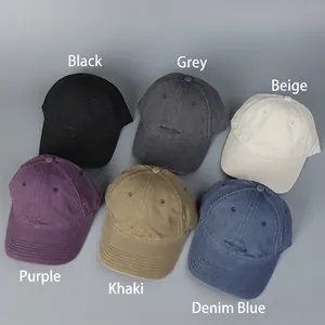 Classic cotton baseball caps in multiple colors featuring embroidered lettering detail