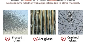 Detailed guide on unsuitable surfaces like frosted or textured glass for gnome window decals