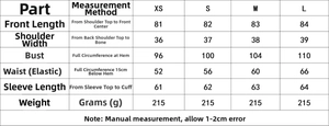 Detailed size chart for the belted printed mini dress showing length and sleeve measurements